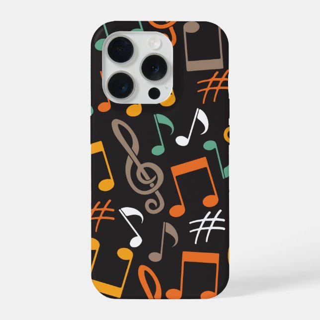 Notenmuster iPhone 15 Pro Hülle (Rückseite)