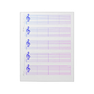 Notenpapier für Noten und Ukulelen-Tabulatur – dru Notizblock