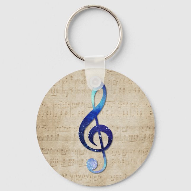 Notenschlüssel Schlüsselanhänger (Vorderseite)