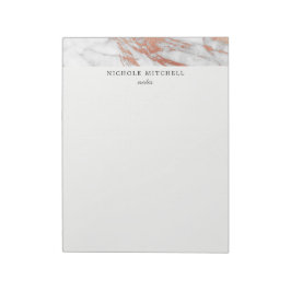 Notepad aus weißem und goldenem Marmor Notizblock