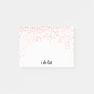 Notepad - i do list Pink Confetti Post-it Klebezettel