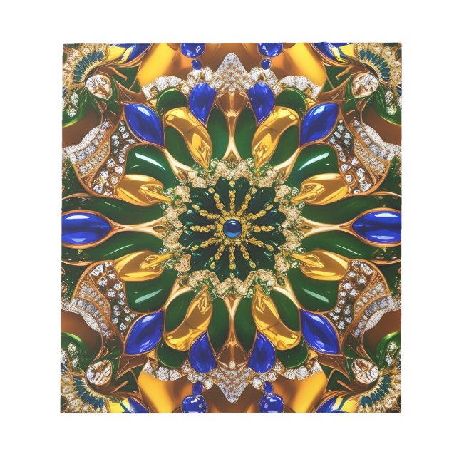 Notepad mit Brasilien Farben Modernes Design Notizblock (Vorderseite)