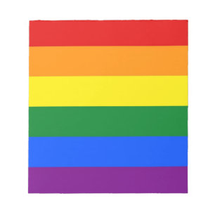 Notepad mit dem LGBT-Flag mit Rainbow-Zeichen Notizblock