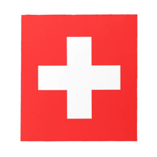 Notepad mit der Flagge der Schweiz Notizblock