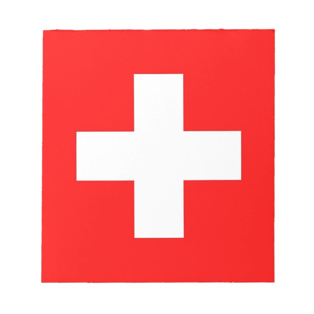 Notepad mit der Flagge der Schweiz Notizblock (Vorderseite)