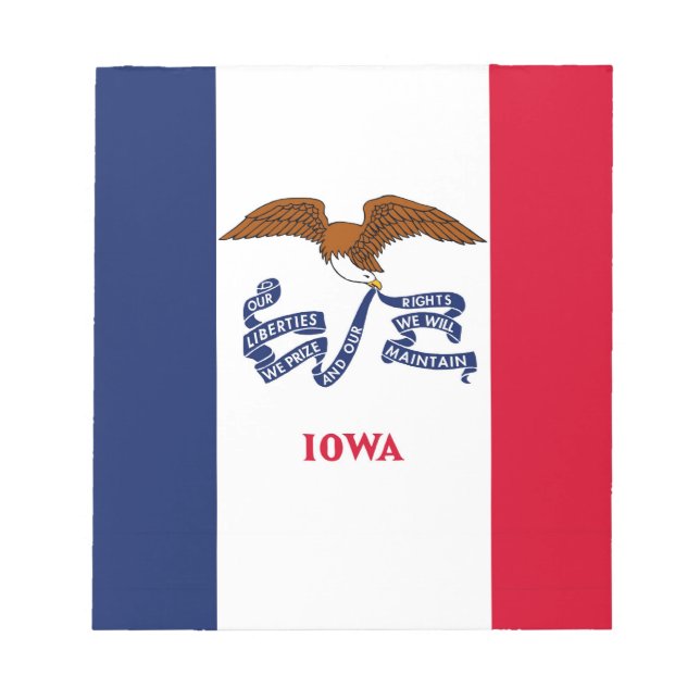 Notepad mit der Flagge des Iowa-Staat Notizblock (Vorderseite)