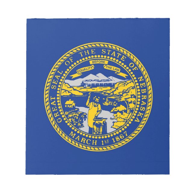 Notepad mit der Flagge des Nebraska-Staat Notizblock (Vorderseite)
