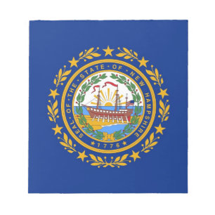 Notepad mit der Flagge des Staat New Hampshire Notizblock