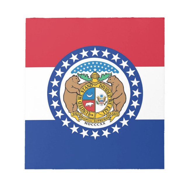 Notepad mit der Flagge des Staat von Missouri Notizblock (Vorderseite)