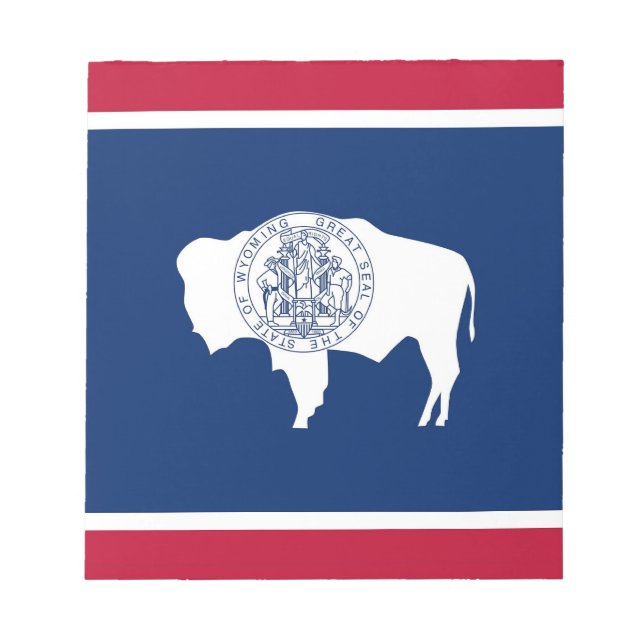Notepad mit der Flagge des Wyoming-Staat Notizblock (Vorderseite)