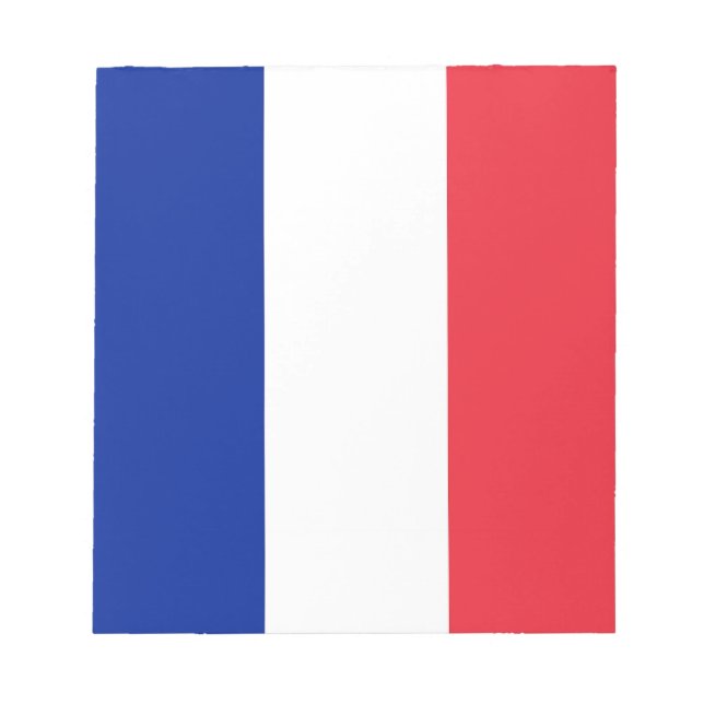 Notepad mit der Flagge Frankreichs Notizblock (Vorderseite)