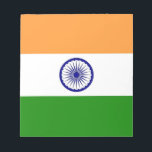 Notepad mit der Flagge Indiens Notizblock<br><div class="desc">Behalt deine stilistisch organisierten Gedanken mit unserem dynamischen Notizblock mit der Flagge Indiens! Dieses auffällige Notizblock eignet sich hervorragend, um Noten, Ideen oder Erinnerungen zu verbinden und gleichzeitig den Stolz der indischen Kultur zu zeigen. Das kühne Design zeigt die Farben der indischen Flagge und macht es zu einer einzigartigen und...</div>