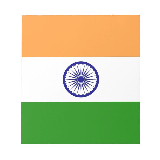 Notepad mit der Flagge Indiens Notizblock (Vorderseite)