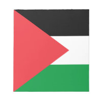 Notepad mit der Flagge Palästinas