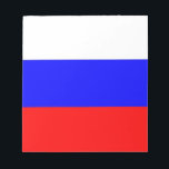 Notepad mit der Flagge Russlands Notizblock<br><div class="desc">Phantastischer Notepad mit russischer Flagge. Dieses Produkt ist anpassbar.</div>