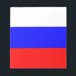 Notepad mit der Flagge Russlands Notizblock<br><div class="desc">Phantastischer Notepad mit russischer Flagge. Dieses Produkt ist anpassbar.</div>