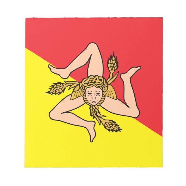 Notepad mit der Flagge Siziliens, Italien Notizblock (Vorderseite)