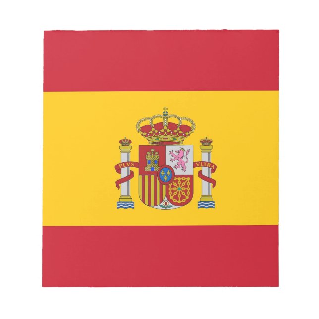 Notepad mit der Flagge Spaniens Notizblock (Vorderseite)