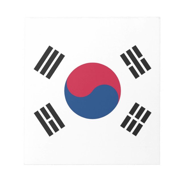 Notepad mit der Flagge Südkoreas Notizblock (Vorderseite)
