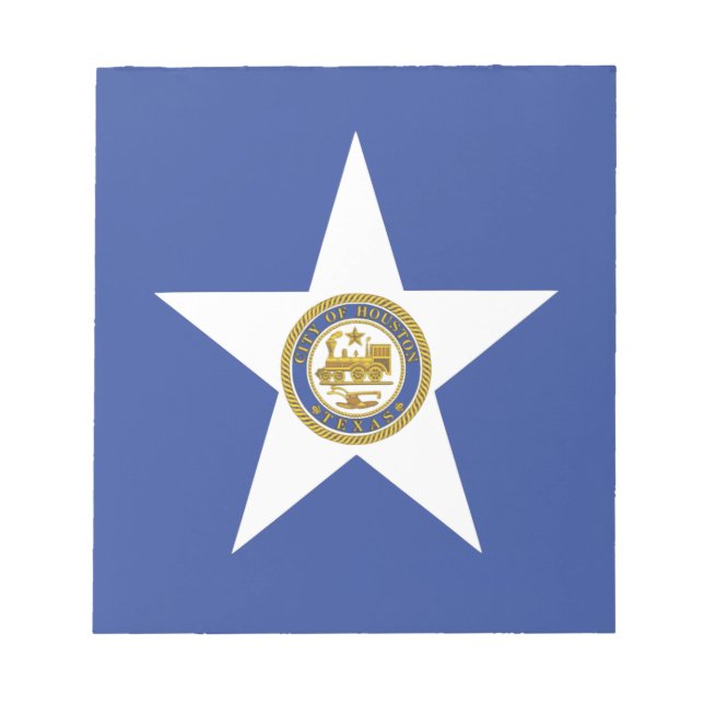 Notepad mit der Flagge von Houston City, USA Notizblock (Vorderseite)