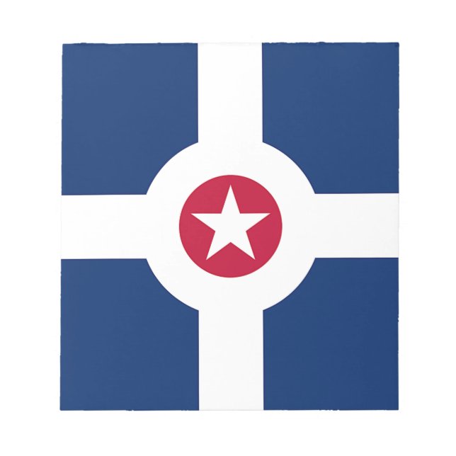 Notepad mit der Flagge von Indianapolis City, USA Notizblock (Vorderseite)