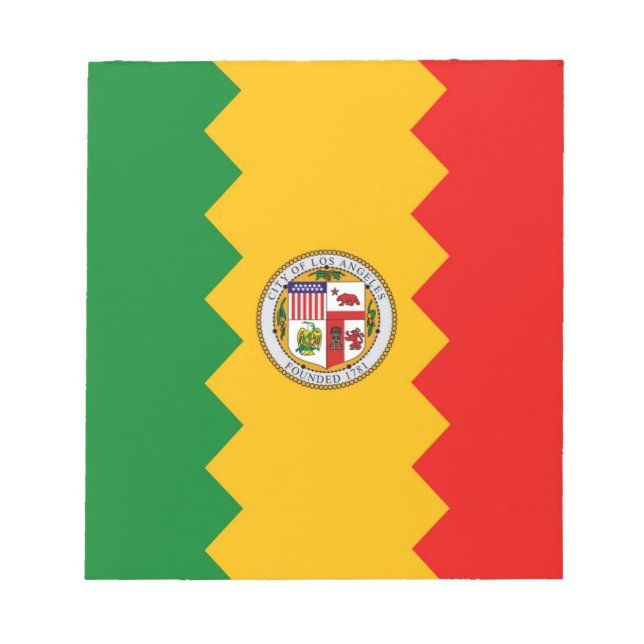 Notepad mit der Flagge von Los Angeles, Kalifornie Notizblock (Vorderseite)