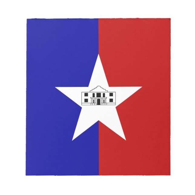 Notepad mit der Flagge von San Antonio City, USA Notizblock (Vorderseite)