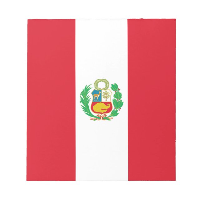 Notepad mit Flag von Peru Notizblock (Vorderseite)
