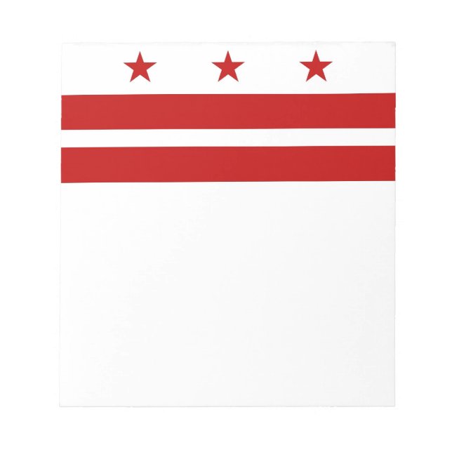 Notepad mit Flagge von Washington DC Notizblock (Vorderseite)