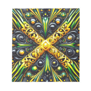 Notepad mit jamaikanischen Farben Modernes Design Notizblock