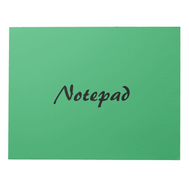 Notepad - Prüfung mit blaugrünem Hintergrund Notizblock (Vorderseite)