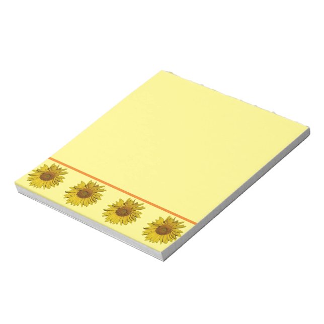 Notepad - Sonnenblumen-Grenze Notizblock (Rotiert)