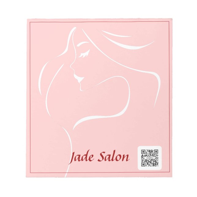 Notepad Template Hair Salon Notizblock (Vorderseite)