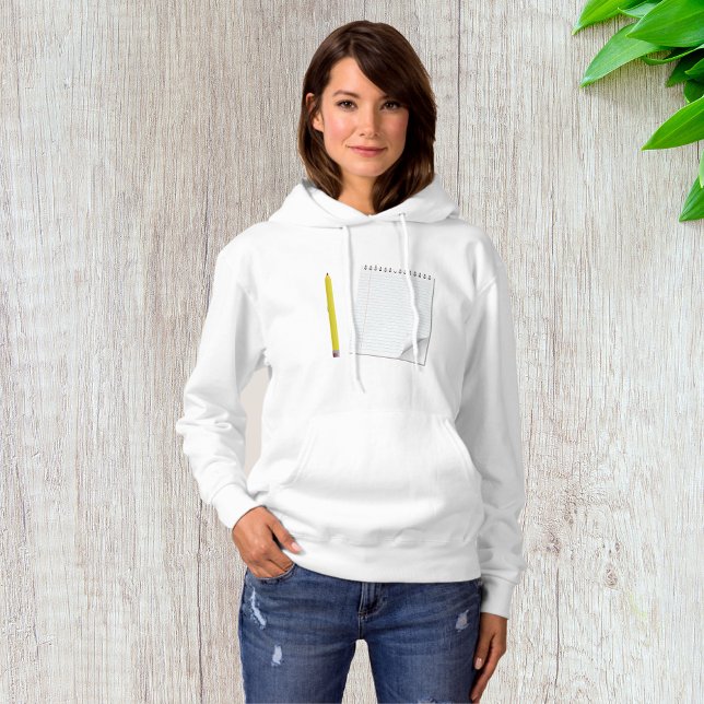 Notepad und Bleistift Hoodie (Von Creator hochgeladen)