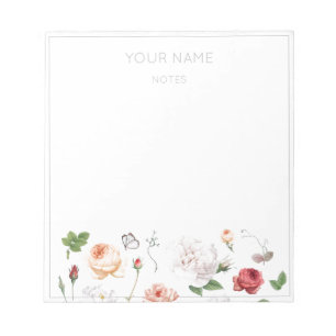 NOTEPAD VINTAGE ROSE NOTIZBLOCK