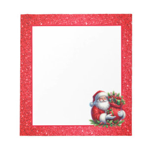 Notepad-Weihnachtsfeiertag Glitzer Notizblock