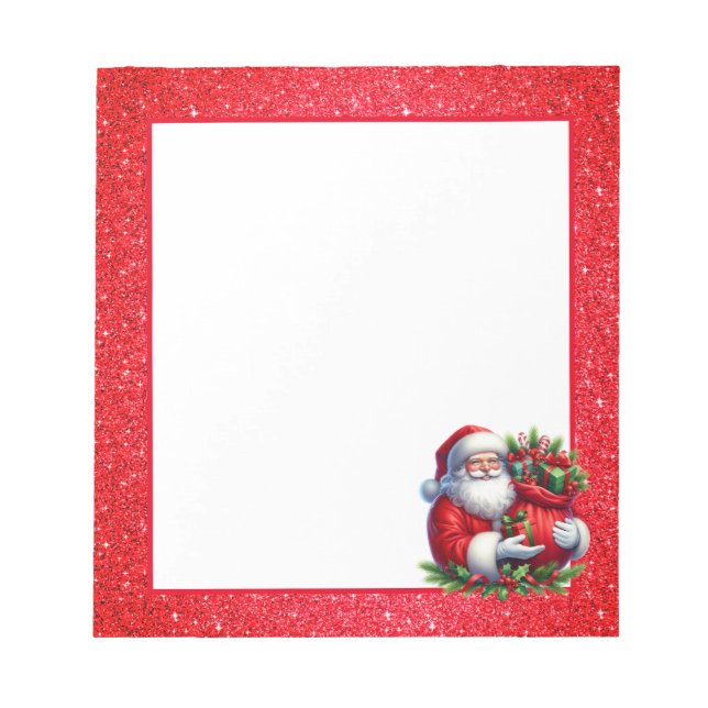 Notepad-Weihnachtsfeiertag Glitzer Notizblock (Vorderseite)