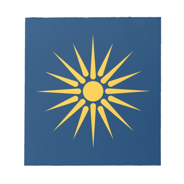 Notepad with Flag of Macedonia, Greece Notizblock (Vorderseite)