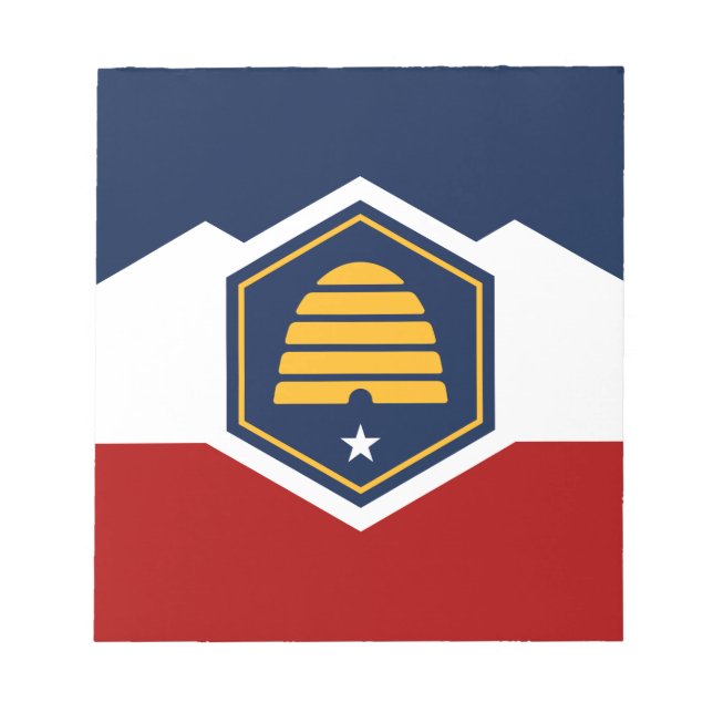 Notepad with Flag of Utah, USA Notizblock (Vorderseite)