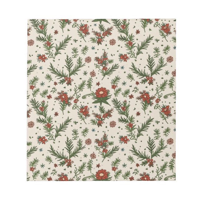 notepads with a Christmas pattern Notizblock (Vorderseite)