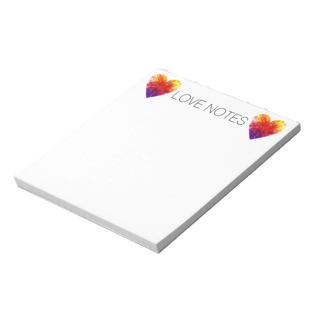 Notes d'amour Bloc-notes Rainbow (Tourné)