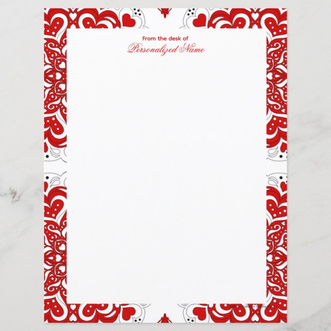 Notes d'amour complexes - Feuille de papier rouge  (Devant)