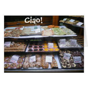 Notes de magasin de pâtisserie de Rome Italie,