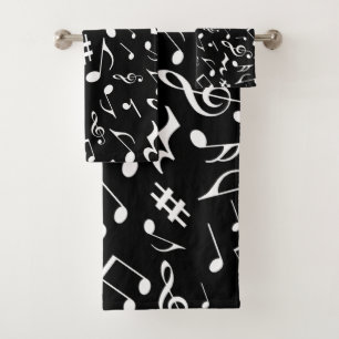 Notes de musique blanche classique et simple sur l