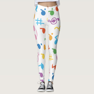Notes de musique colorée Leggings motifs