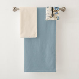 Notes de musique de guitare bleue Fleurs