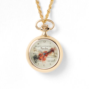 Notes de musique de violon Montre de collier perso