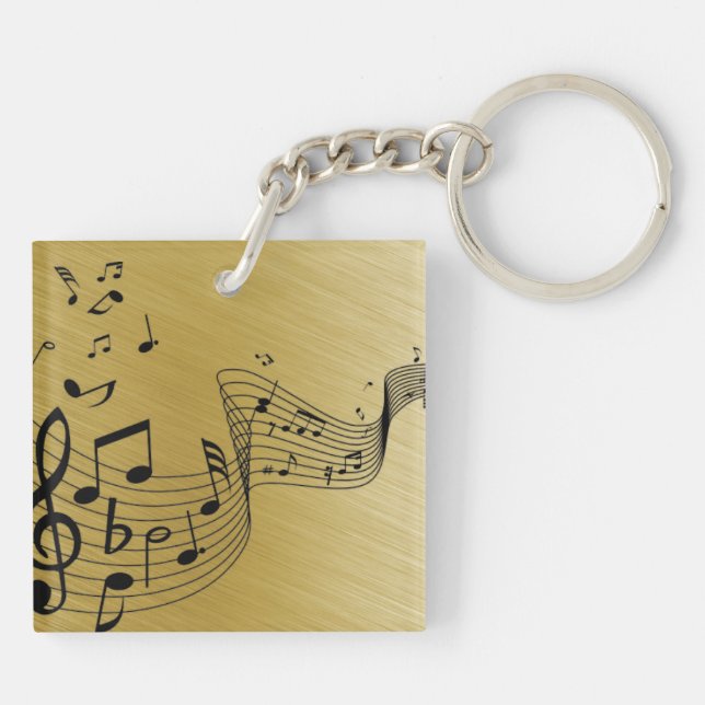 Notes de musique dorées brossées  (Dos)