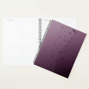 Notes de Musique Mauve Ombre Foncé