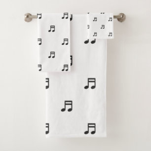 Notes de musique noires sur fond blanc